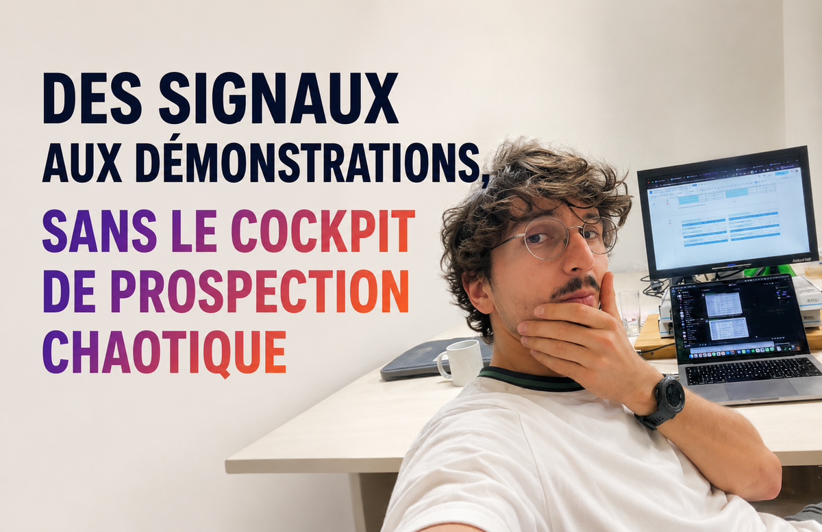 Des signaux aux démonstrations, sans le cockpit de prospection chaotique